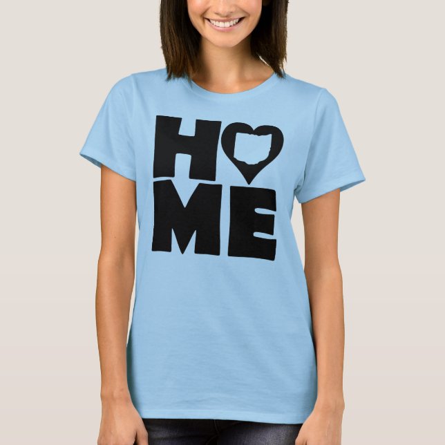 Ohio Home Heart State T-Shirt Tröjor (Framsida)