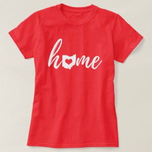 Ohio Home Kärlek-skript State Heart T Shirt