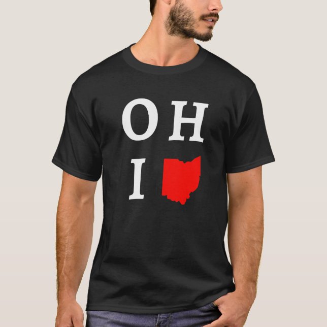 Ohio Home Shape State T Shirt (Framsida)