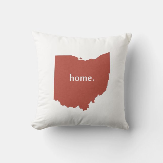 Ohio Home State Red Kudde (Framsida)