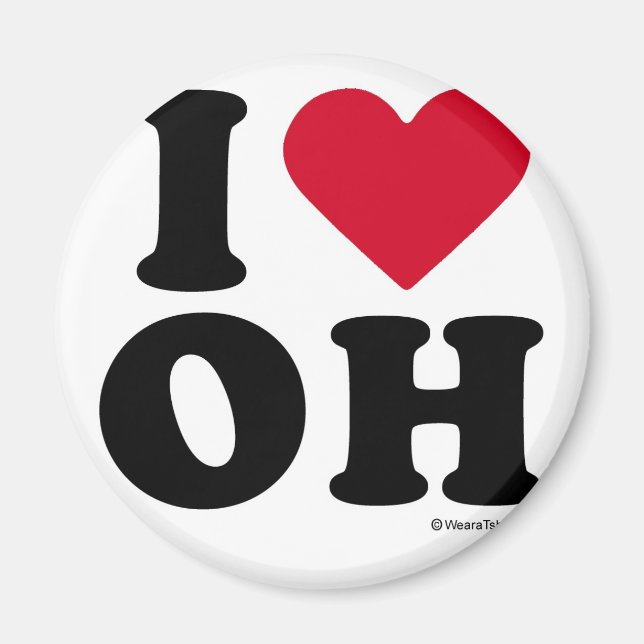 OHIO - "I KÄRLEK OH" "I KÄRLEK OHIO" MAGNET (Framsidan)