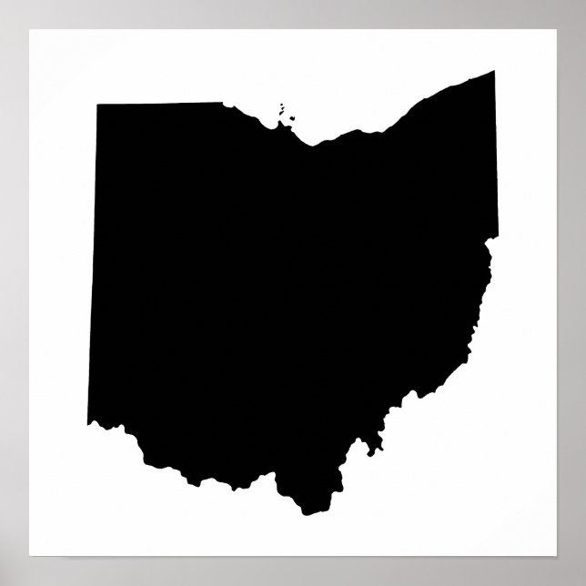 Ohio i svart och vitt poster (Framsidan)