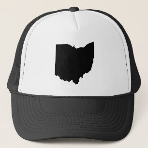 Ohio i svart och vitt truckerkeps