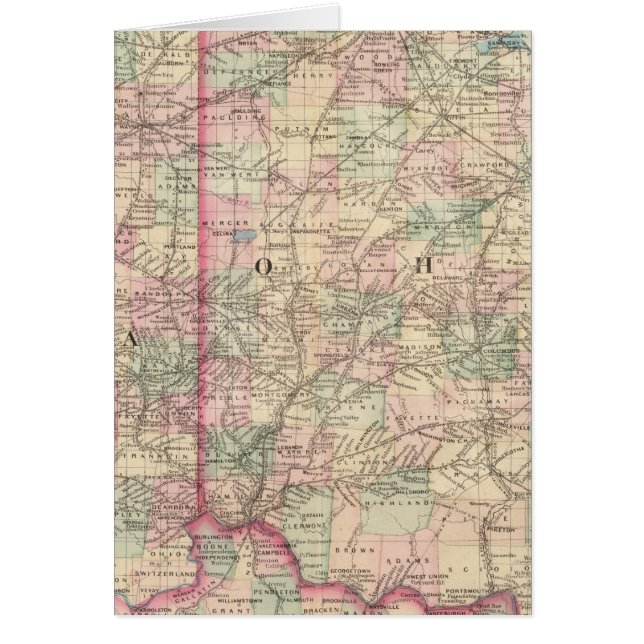 Ohio, Indiana 2 Hälsningskort (Framsidan)