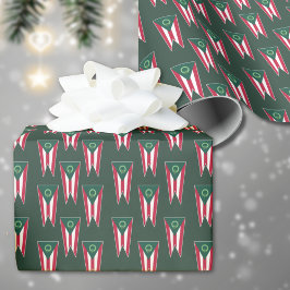 Ohio jul Buckeye Statlig flagga Helgdag Wrapping Presentpapper