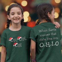 Ohio jul OH Santa Hat Helgdag Kids