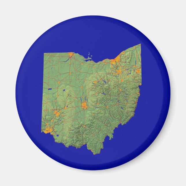 Ohio Karta Magnet (Framsidan)