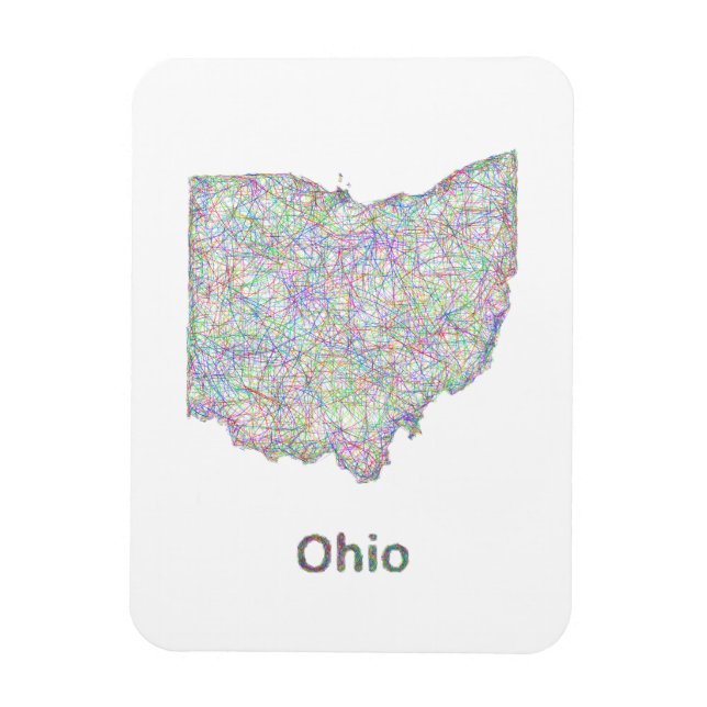 Ohio karta magnet (Vertikal)