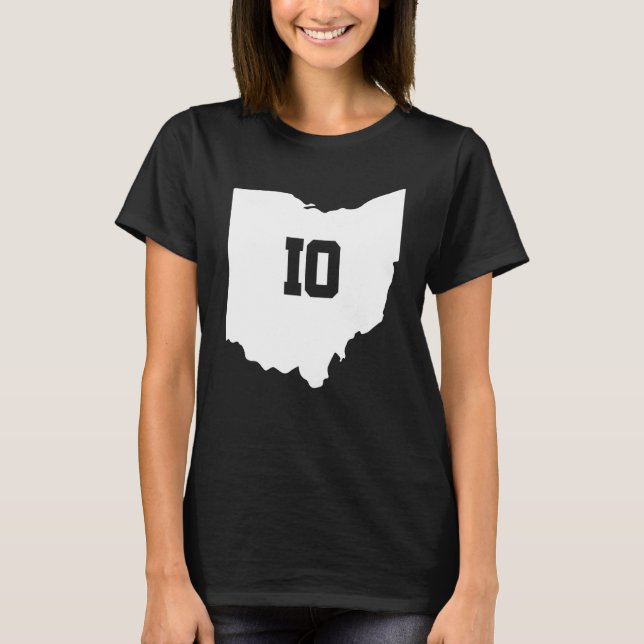 Ohio Karta Matching Couple America State Bröllop T T Shirt (Framsida)