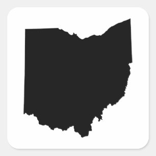Ohio-lägesdisposition Fyrkantigt Klistermärke