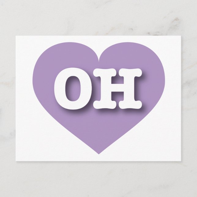 Ohio Lavender Heart - I kärlek OH Vykort (Framsida)