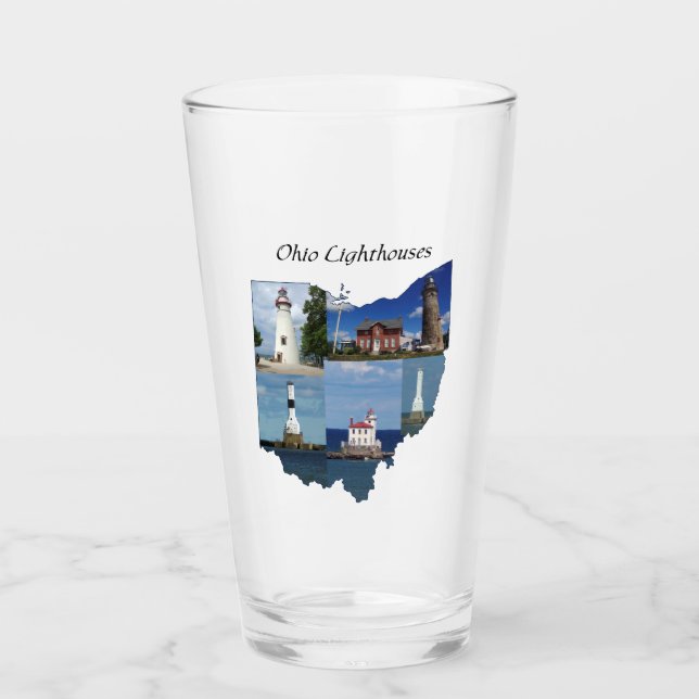 Ohio Lighthouses glass Glaskopp (Framsida)
