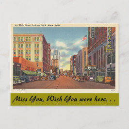 Ohio, Main Street, Akron Vykort