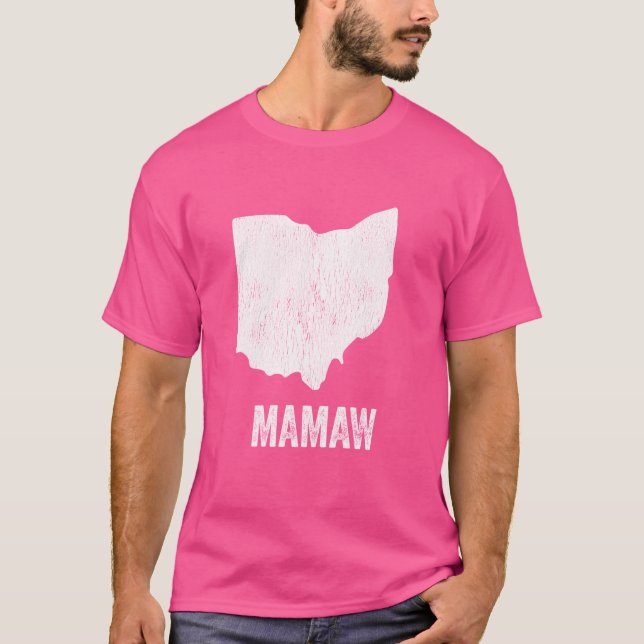 Ohio Mamaw Ohio Silhouette State Coolest Grandma T Shirt (Framsida)