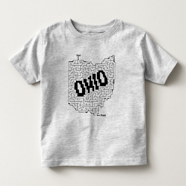 Ohio Maze Puzzle T Shirt (Framsida)