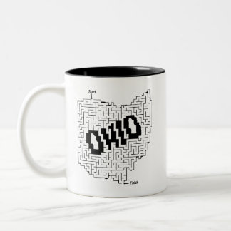 Ohio Maze Puzzle Två-Tonad Mugg