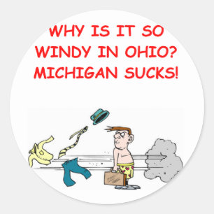Ohio michigan-skämt runt klistermärke