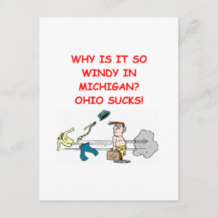 Ohio michigan-skämt vykort