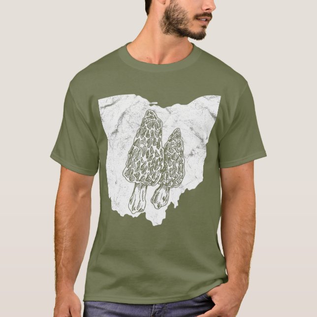 Ohio Morel Mushroom Hunting T Shirt (Framsida)