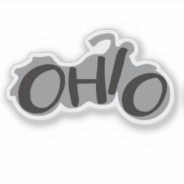 Ohio Motorcycle biker design med delstat namn Klistermärken