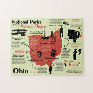 Ohio National Parker Pictorial Karta Pussel