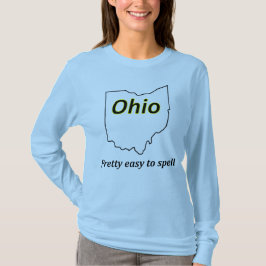 Ohio - nätt lätt att stava tee shirt