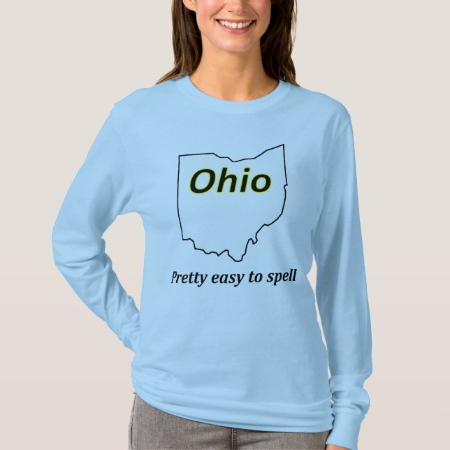 Ohio - nätt lätt att stava tee shirt (Framsida)