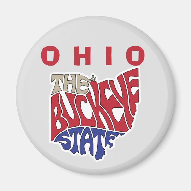 Ohio Nickname Ord Art Magnet (Framsidan)