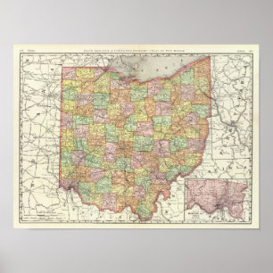 Ohio och Hamilton County Poster