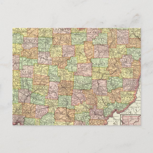 Ohio och Hamilton County Vykort (Framsida)