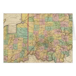 Ohio och Indiana Hälsningskort