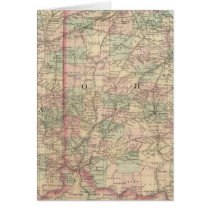 Ohio och Indiana Hälsningskort
