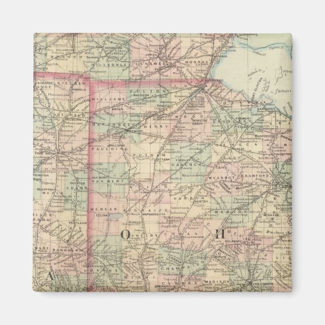 Ohio och Indiana Magnet (Framsidan)