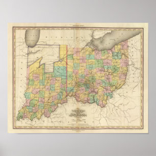 Ohio och Indiana Poster