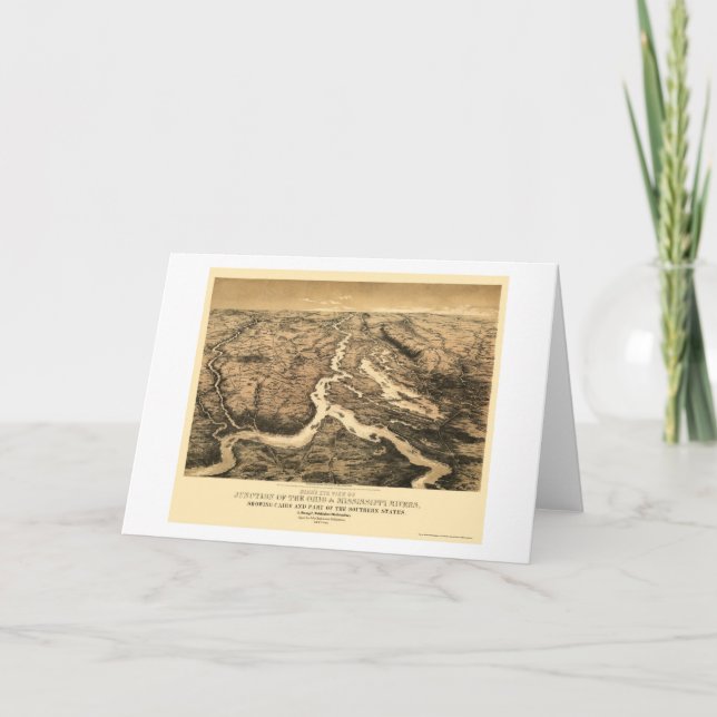 Ohio och Mississippi River karta 1861 Kort (Framsida)