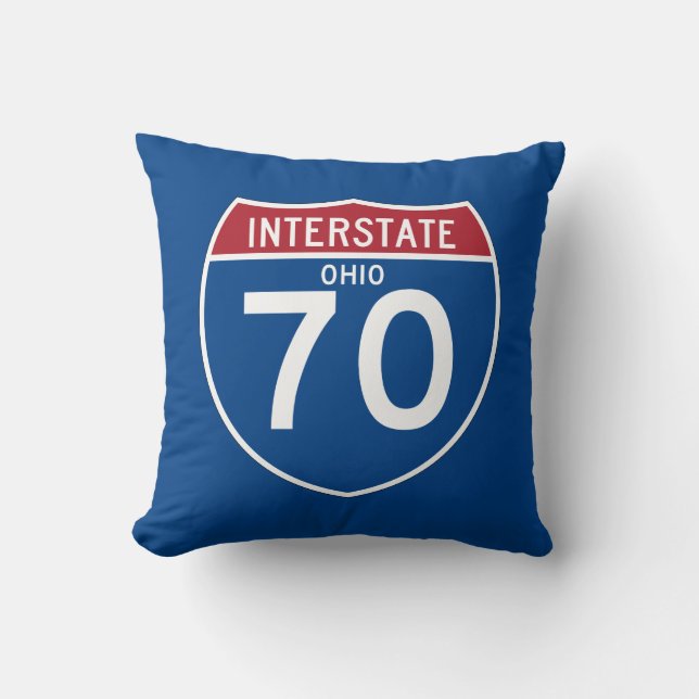 Ohio OH I-70 skyddar den Interstate huvudvägen - Kudde (Framsida)
