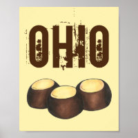 Ohio OH Peanut Butter Buckeye Buck Öga Nöt Candy