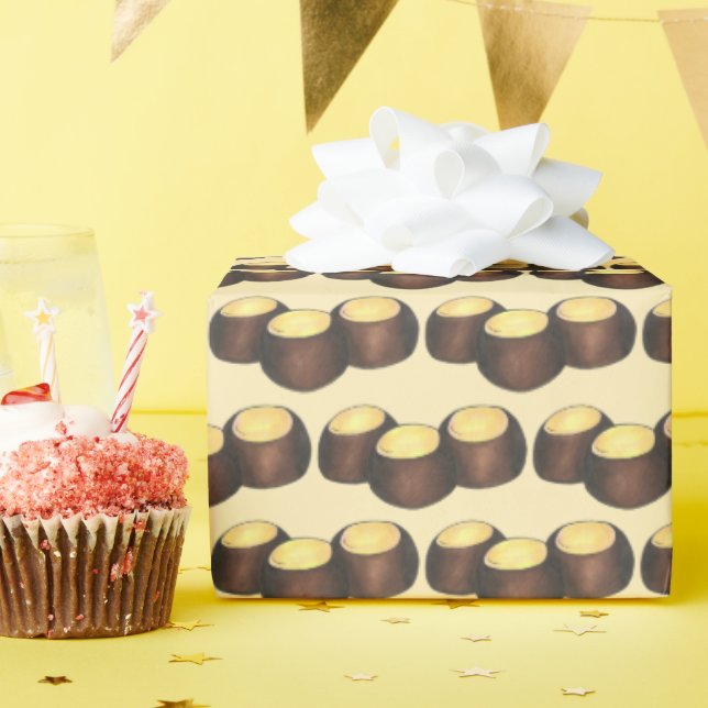 Ohio OH Peanut Butter Buckeye Buck Öga Nöt Candy Presentpapper (Födelsedagsfest)