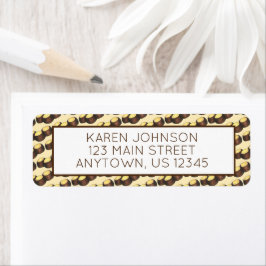 Ohio OH Peanut Butter Buckeye Buck Öga Nöt Candy Returadress Etikett