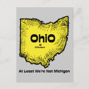 Ohio OH Stater Motto ~ Vi är inte Michigan Vykort