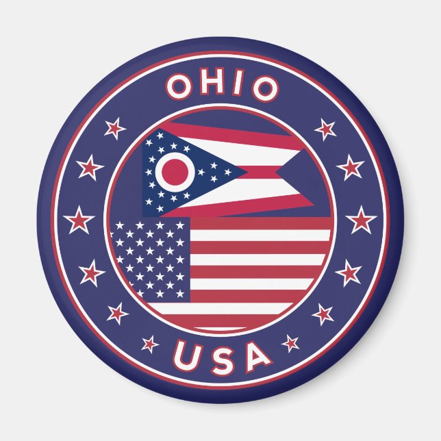 Ohio, Ohio t-shirt, Ohio-dekal, telefonfodral Magnet (Framsidan)