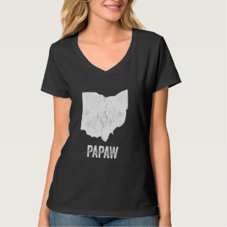 Ohio Papaw Ohio Silhouette State Coolest Grandpa T Shirt