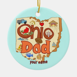 Ohio Pappa Julgransprydnad Keramik