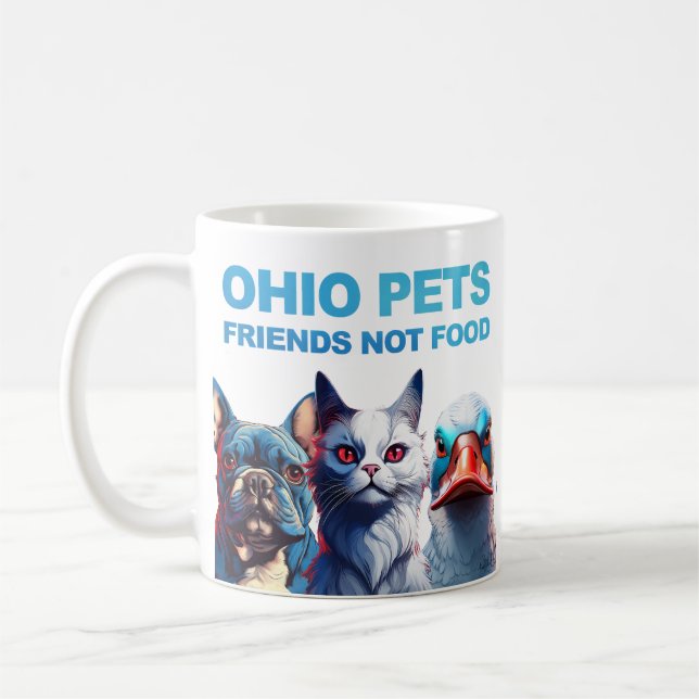 OHIO PETS, Friends not Food (ORIGINAL) Kaffemugg (Vänster)