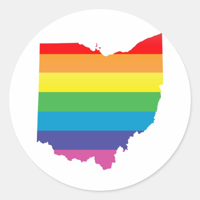 Ohio pride. runt klistermärke (Framsida)