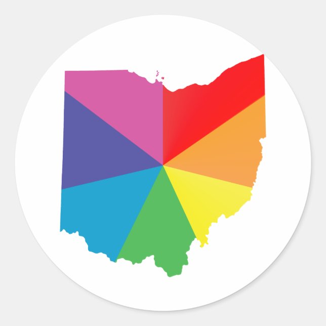 Ohio pride. runt klistermärke (Framsida)