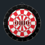 OHIO Red Black And White Darttavla<br><div class="desc">OHIO Red Black And White Dart Board with customizable text. 🎯Change to your text by selecting the personalization option. Please let me know if you have additional questions and because Zazzle's customer support handles the customer experience you may reach Zazzle customer support by chat, phone or email as explained in...</div>