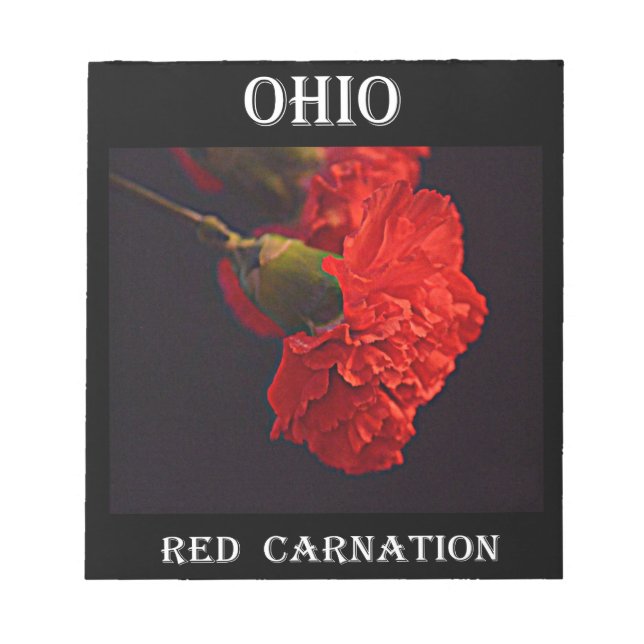 Ohio Red Carnation Anteckningsblock (Framsida)