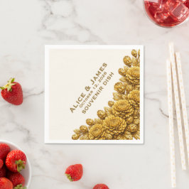 Ohio Red Carnation Bröllop Servett
