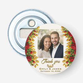 Ohio Red Carnation Bröllopsflasköppnare Magnet Flasköppnare